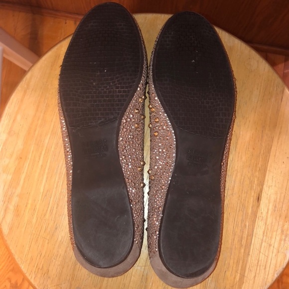 Stuart Weitzman Nubeads Hazel Latte Suede Flat 7.5 - Picture 2 of 5